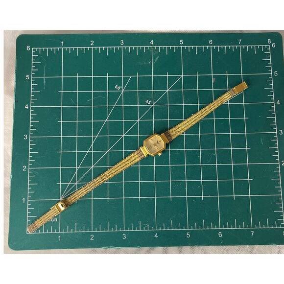 Diane Von Furstenberg Gold Plated Mesh Stainless Steel Watch Vintage untested - Picture 6 of 15